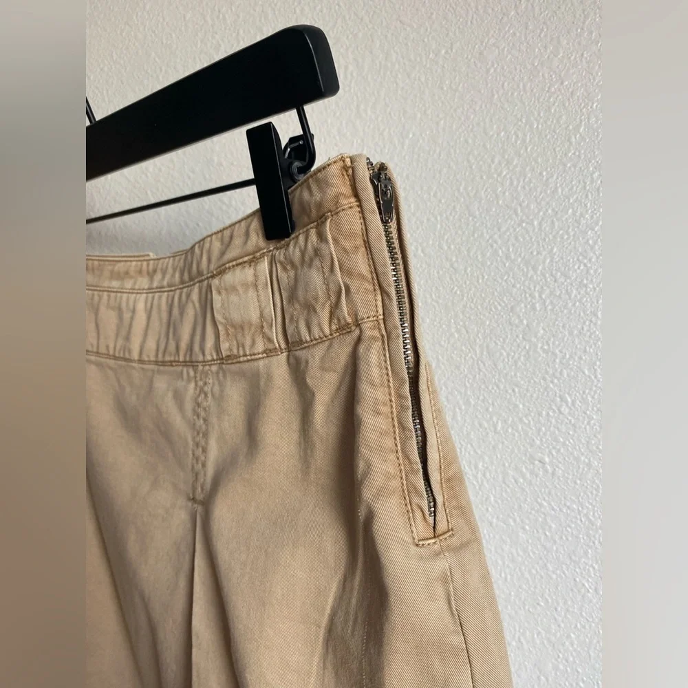 Free People - Khaki Pleated Mini Skirt - Size 8 - Picture 5 of 10